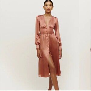 NWT Reformation Nicola Dress in Praline